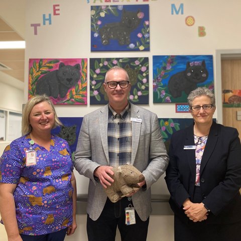 wombat ward with fiona and brendan and ange